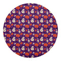 Funny Halloween Pumpkin Pattern Print Round Blanket