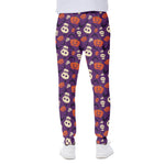 Funny Halloween Pumpkin Pattern Print Scuba Joggers