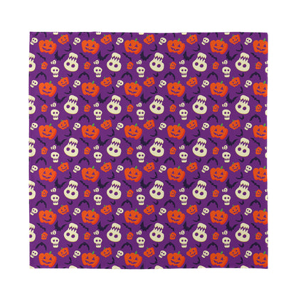 Funny Halloween Pumpkin Pattern Print Silk Bandana