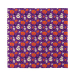 Funny Halloween Pumpkin Pattern Print Silk Bandana