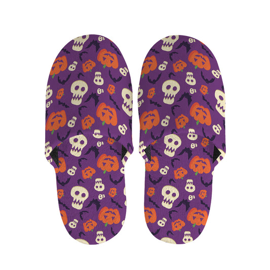 Funny Halloween Pumpkin Pattern Print Slippers