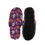 Funny Halloween Pumpkin Pattern Print Slippers