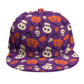 Funny Halloween Pumpkin Pattern Print Snapback Cap
