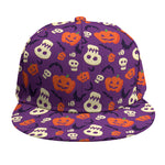 Funny Halloween Pumpkin Pattern Print Snapback Cap