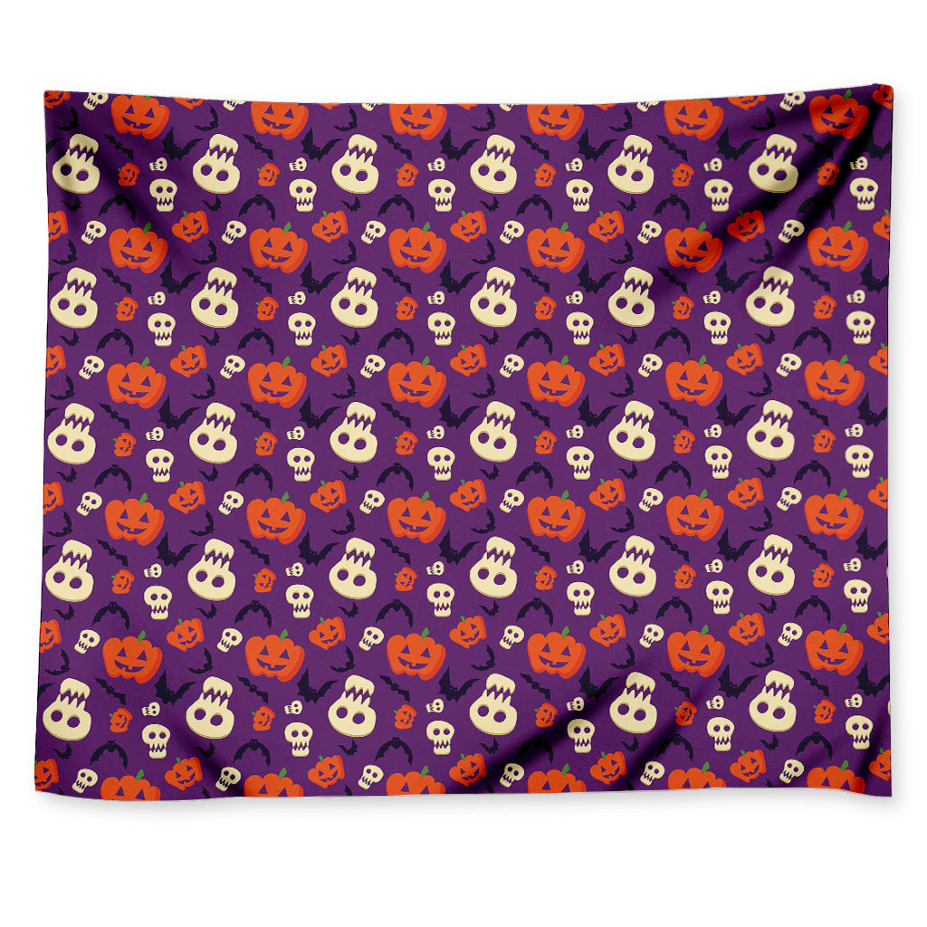 Funny Halloween Pumpkin Pattern Print Tapestry