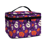 Funny Halloween Pumpkin Pattern Print Travel Makeup Bag