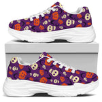 Funny Halloween Pumpkin Pattern Print White Chunky Shoes