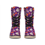 Funny Halloween Pumpkin Pattern Print Winter Boots