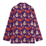 Funny Halloween Pumpkin Pattern Print Women's Blazer