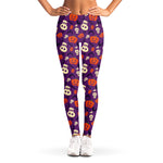 Funny Halloween Pumpkin Pattern Print Women's Leggings
