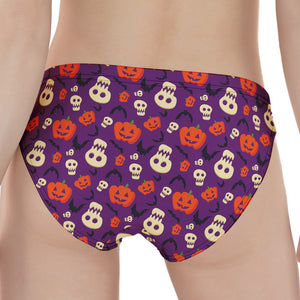 Funny Halloween Pumpkin Pattern Print Women's Panties