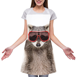 Funny Raccoon Print Adjustable Apron