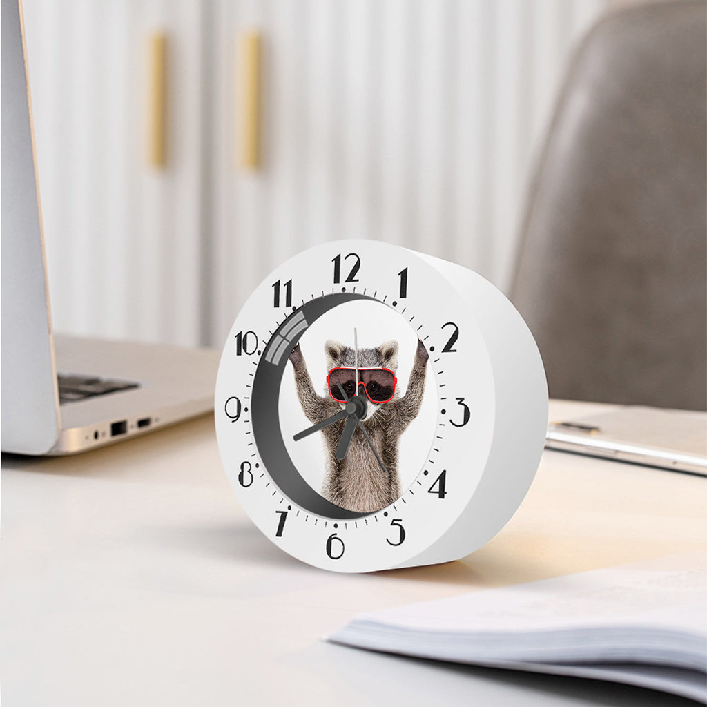 Funny Raccoon Print Alarm Clock