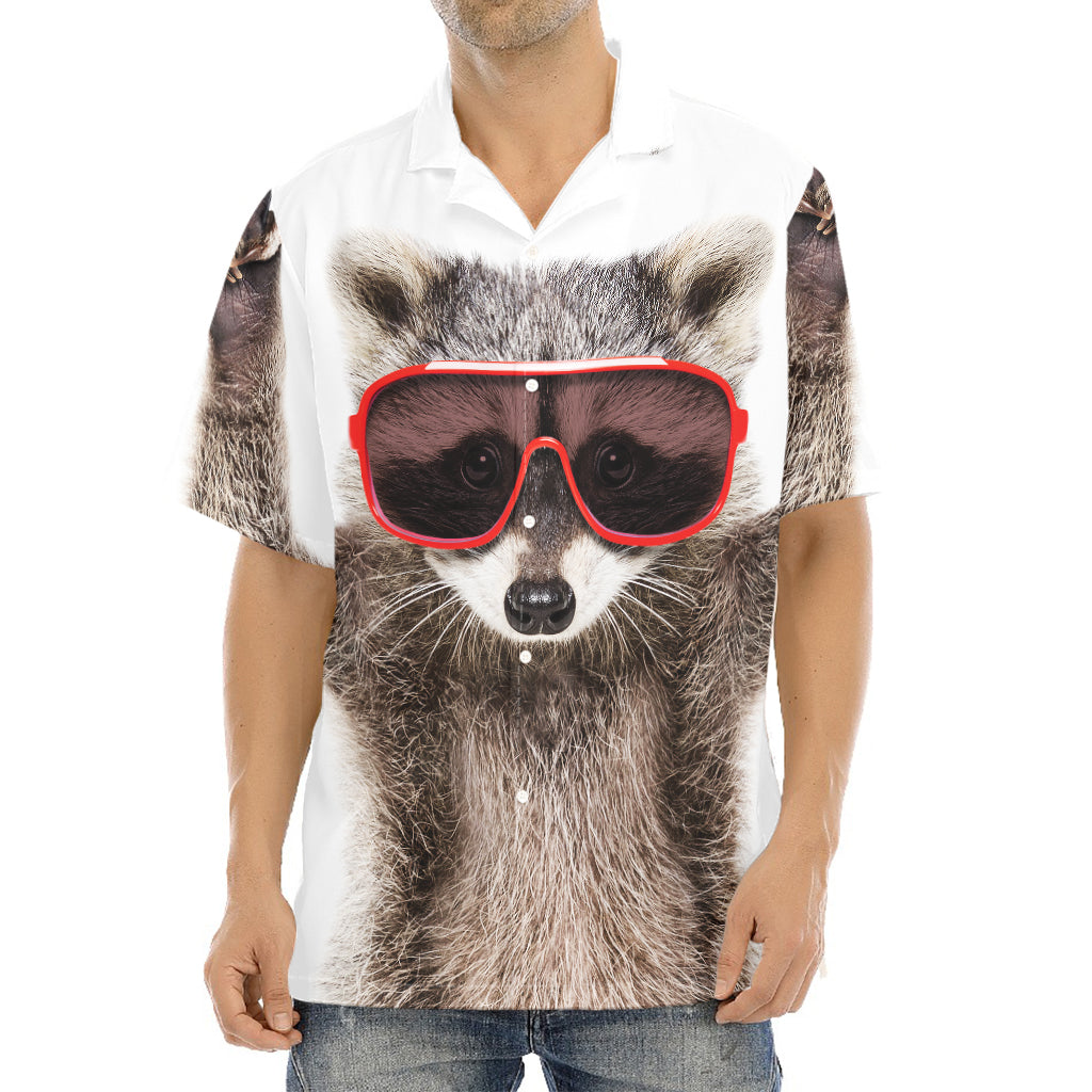 Funny Raccoon Print Aloha Shirt