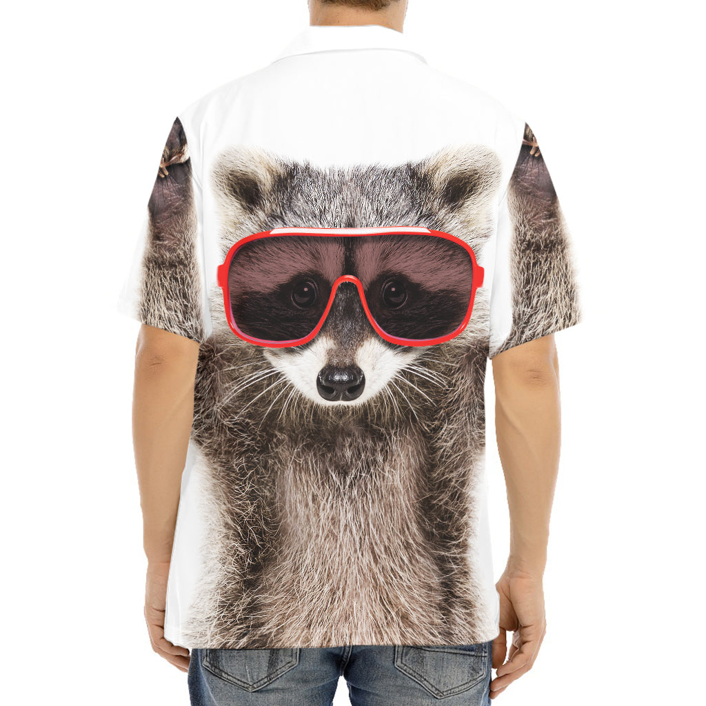 Funny Raccoon Print Aloha Shirt
