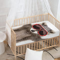 Funny Raccoon Print Baby Crib Sheet