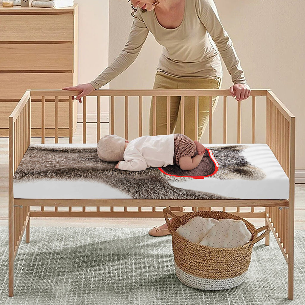 Funny Raccoon Print Baby Crib Sheet