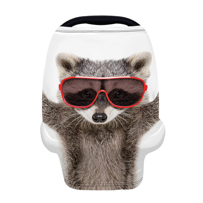 Funny Raccoon Print Baby Seat Cover