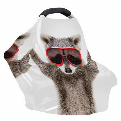 Funny Raccoon Print Baby Seat Cover