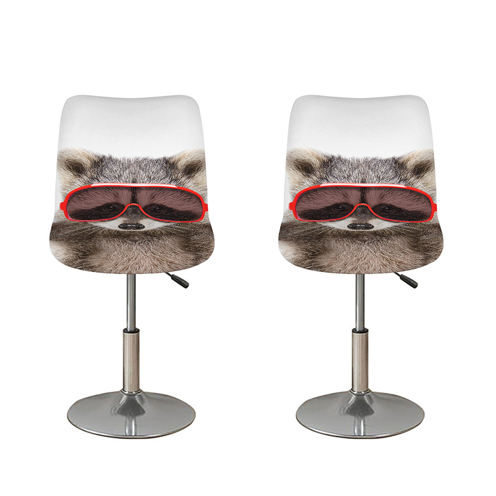 Funny Raccoon Print Bar Stool Covers