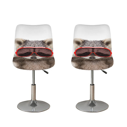 Funny Raccoon Print Bar Stool Covers