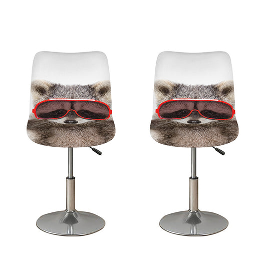 Funny Raccoon Print Bar Stool Covers