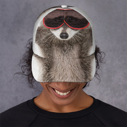 Funny Raccoon Print Baseball Cap