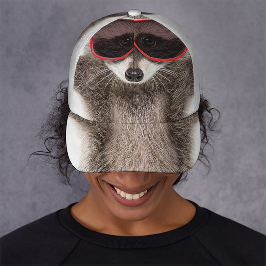 Funny Raccoon Print Baseball Cap