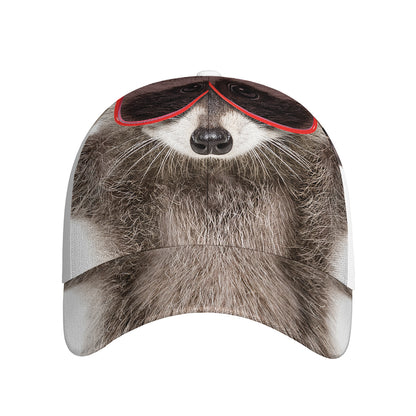 Funny Raccoon Print Baseball Cap