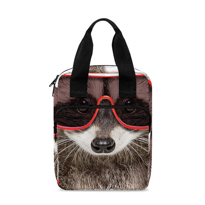 Funny Raccoon Print Bible Tote Bag