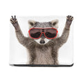 Funny Raccoon Print Bifold Wallet
