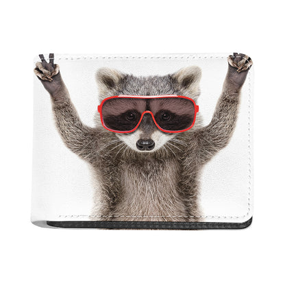 Funny Raccoon Print Bifold Wallet