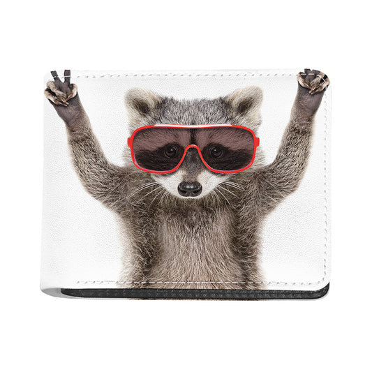 Funny Raccoon Print Bifold Wallet