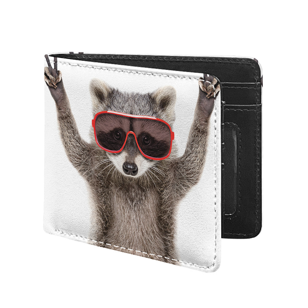 Funny Raccoon Print Bifold Wallet