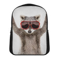 Funny Raccoon Print Casual Backpack