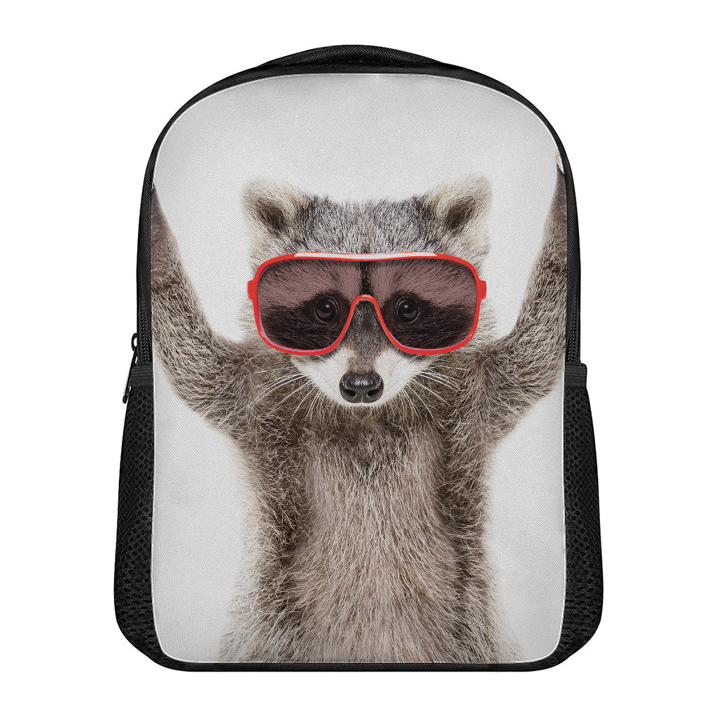 Funny Raccoon Print Casual Backpack