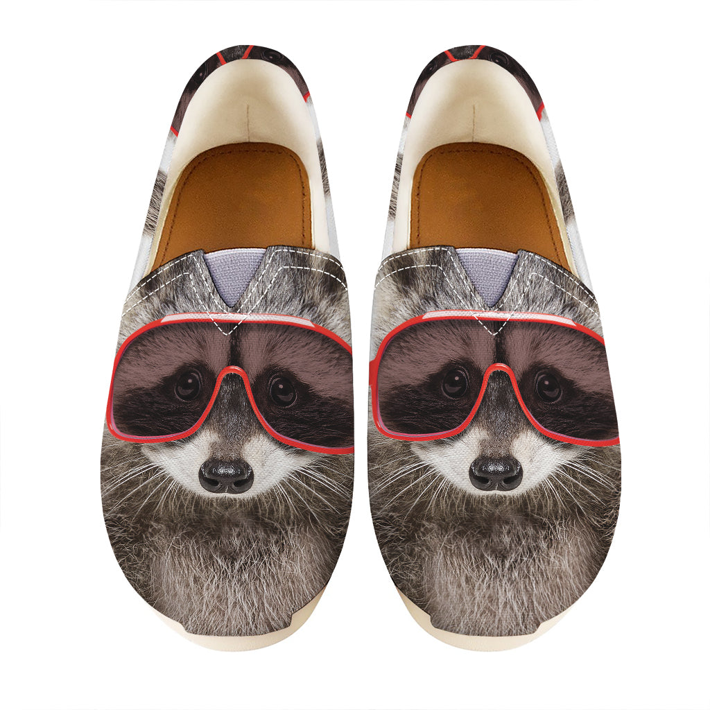 Funny Raccoon Print Casual Shoes