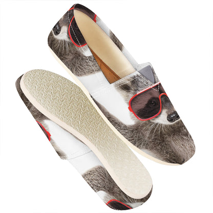 Funny Raccoon Print Casual Shoes