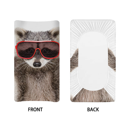 Funny Raccoon Print Changing Pad Cover