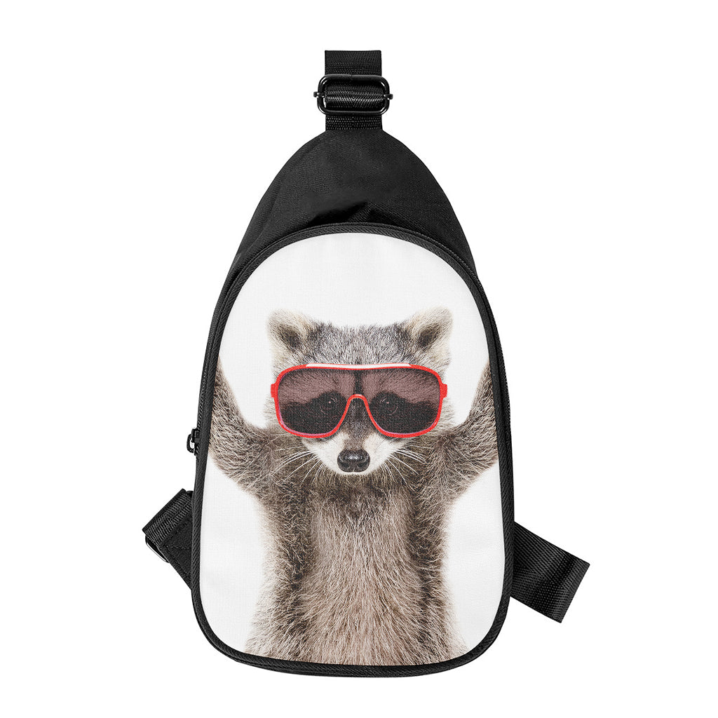 Funny Raccoon Print Chest Bag