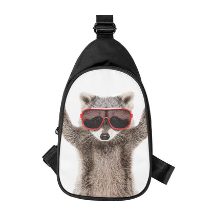 Funny Raccoon Print Chest Bag