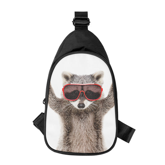 Funny Raccoon Print Chest Bag