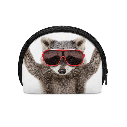 Funny Raccoon Print Coin Purse
