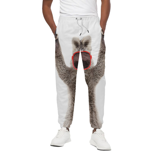 Funny Raccoon Print Cotton Pants