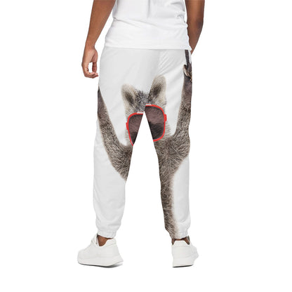 Funny Raccoon Print Cotton Pants