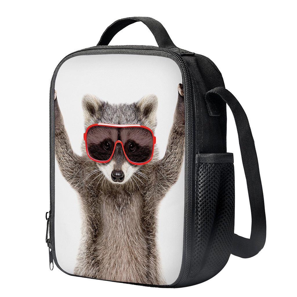 Funny Raccoon Print Crossbody Lunch Bag