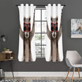Funny Raccoon Print Grommet Curtain Panels