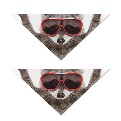 Funny Raccoon Print Dog Bandana