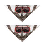 Funny Raccoon Print Dog Bandana