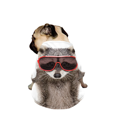 Funny Raccoon Print Dog Zip Up Jacket